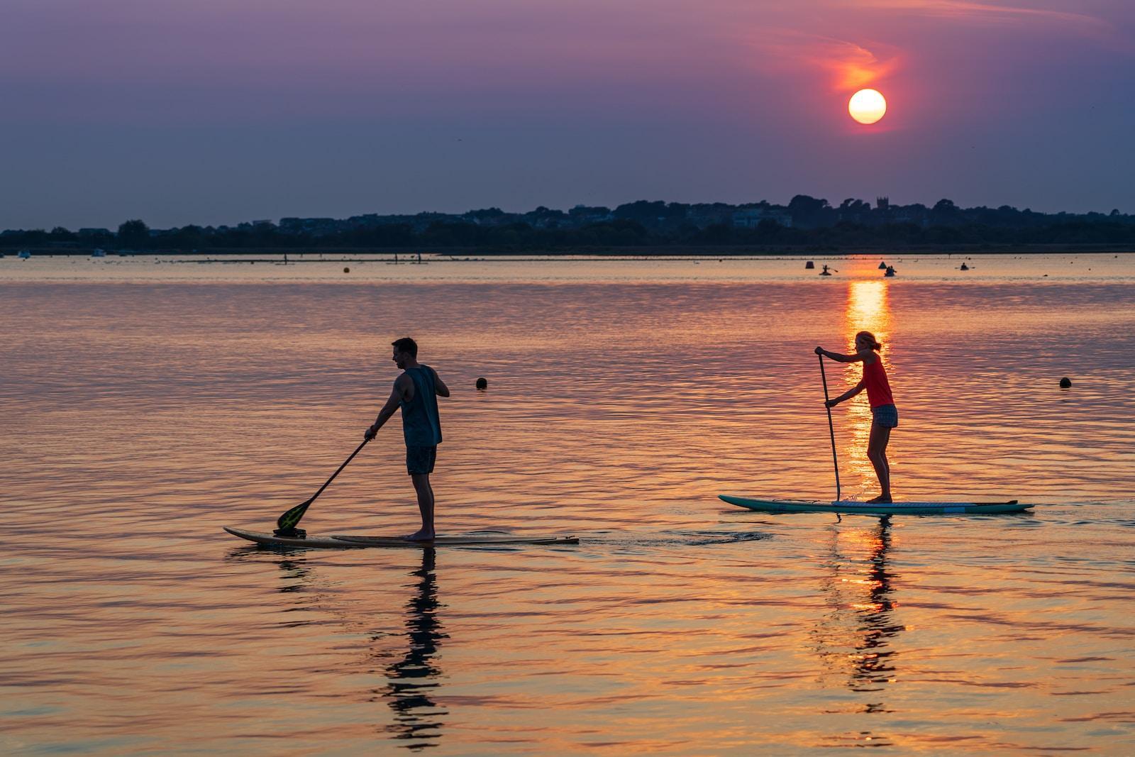 paddleboarding